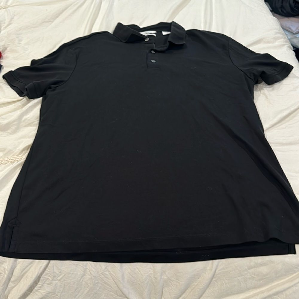 Calvin Klein, black collared golf shirt size medium